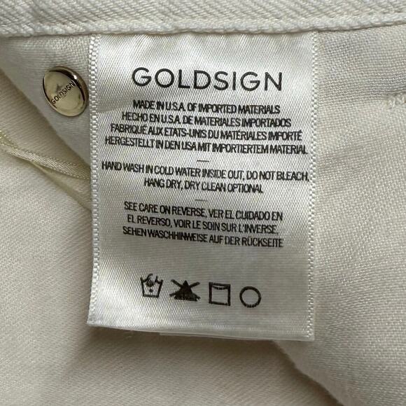 Goldsign | Wide Leg Pleated Trouser Jeans | White | Size 29 - Picture 7 of 14